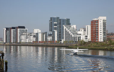 The seaplane at Glasgow Harbour